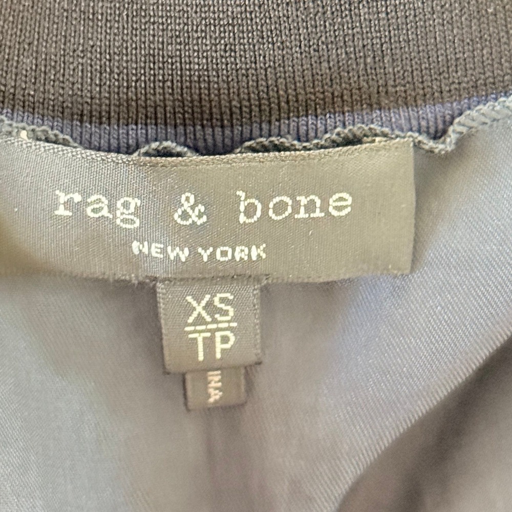 Rag & Bone Sleeveless Ribbed Neck High Low Top Navy Blue XS - Picture 5 of 5